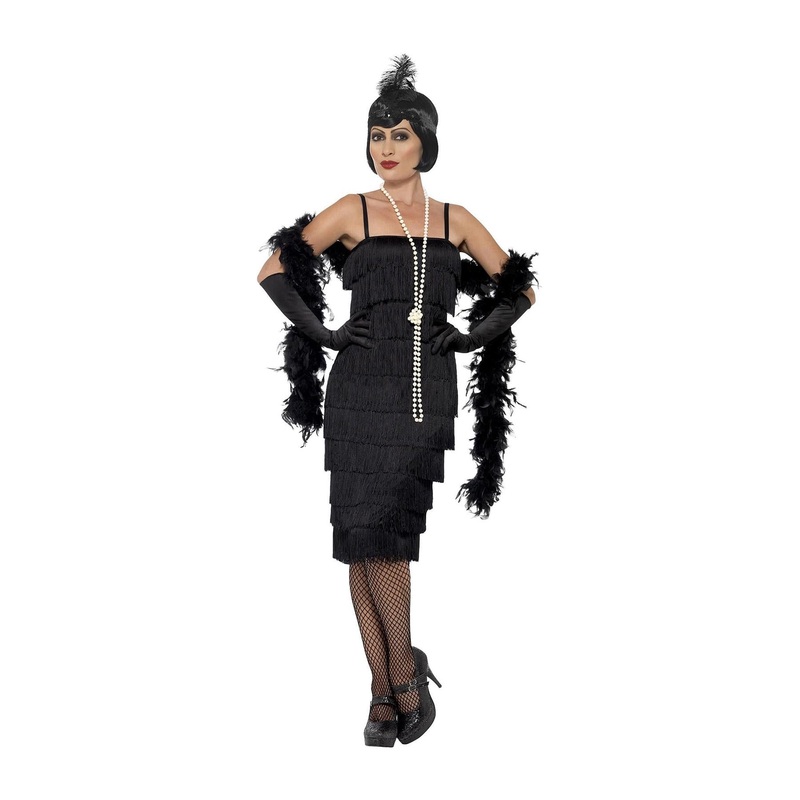 Black Flapper Costume - Women UK 8-10
