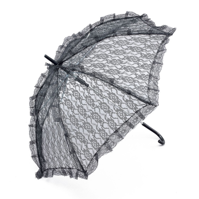 Black Lace Parasol - Adult