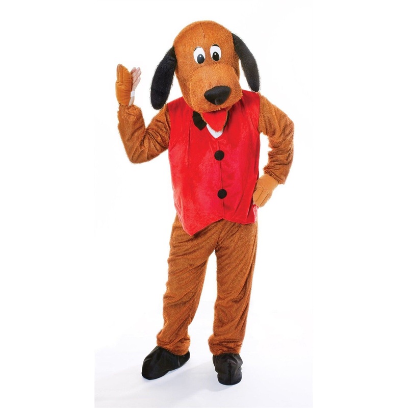 Dog with Waistcoat Mascot Costume  Adult