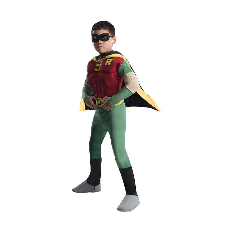 Robin Teen Titan Muscle Chest Costume - Boys Age 3-4