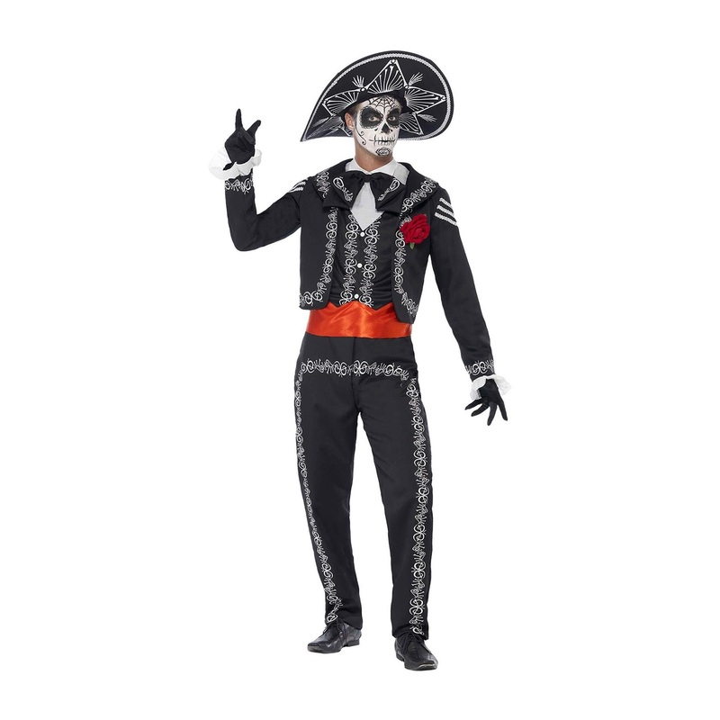 Day of the Dead Senor Bones Costume - Men 38-40" Chest