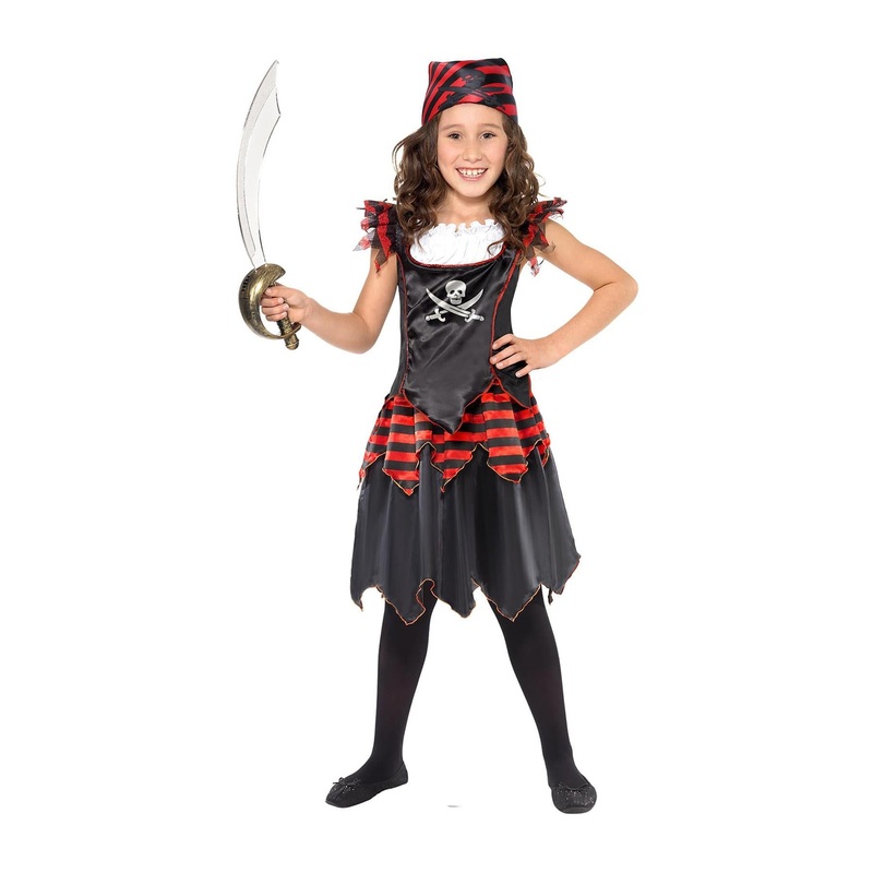 Gothic Pirate Girl Costume - Girls Age 4-6