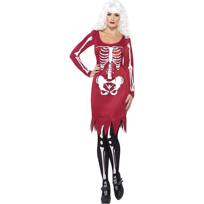 Red Beauty Bones Costume - Women UK 8-10