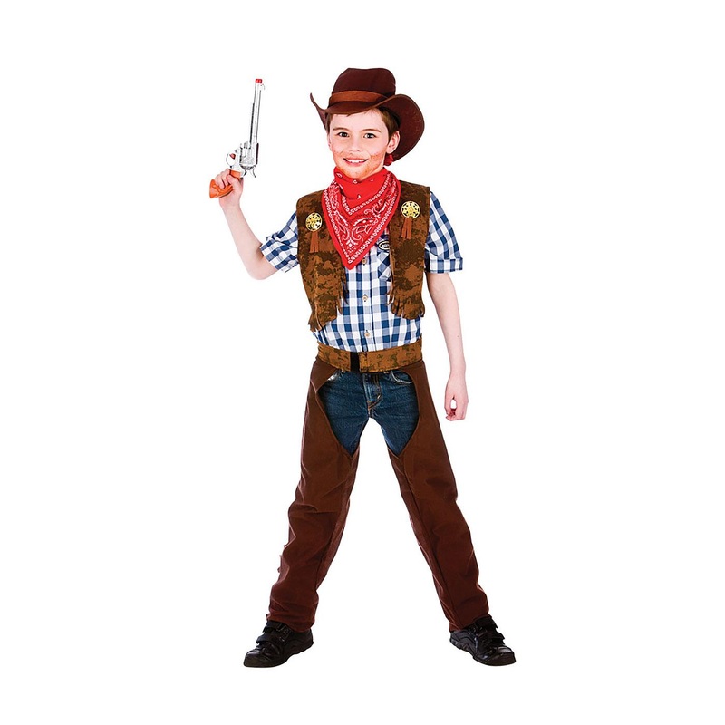 Wild West Cowboy Costume - Boys Age 3-4