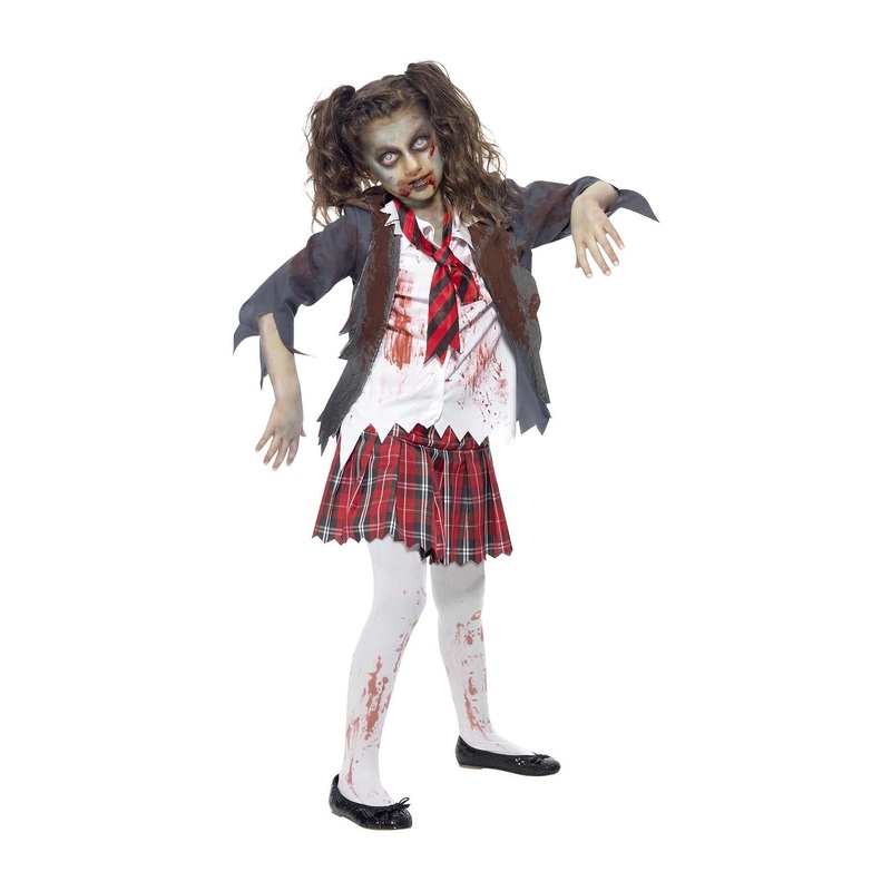 Zombie School Girl Costume - Girls Age 7-9