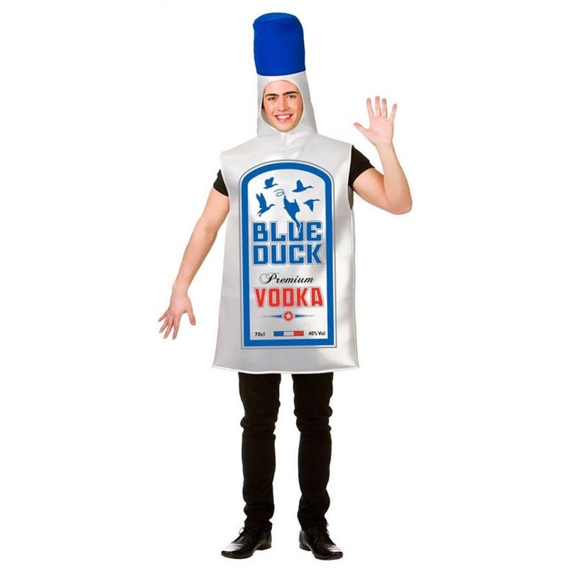 Blue Duck Vodka Bottle Costume - Adult