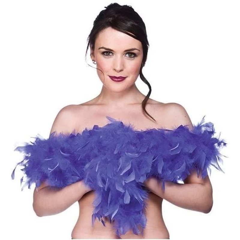 Feather Boa 1.7m (Royal Blue) - Adult