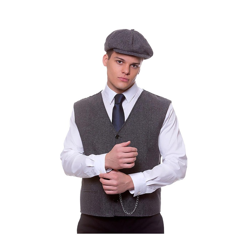 Gangster Waistcoat & Peaky Cap - Men 44" Chest