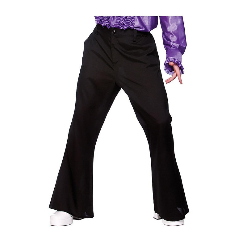 70s Flares with Pockets (Black) - Men 37" Chest
