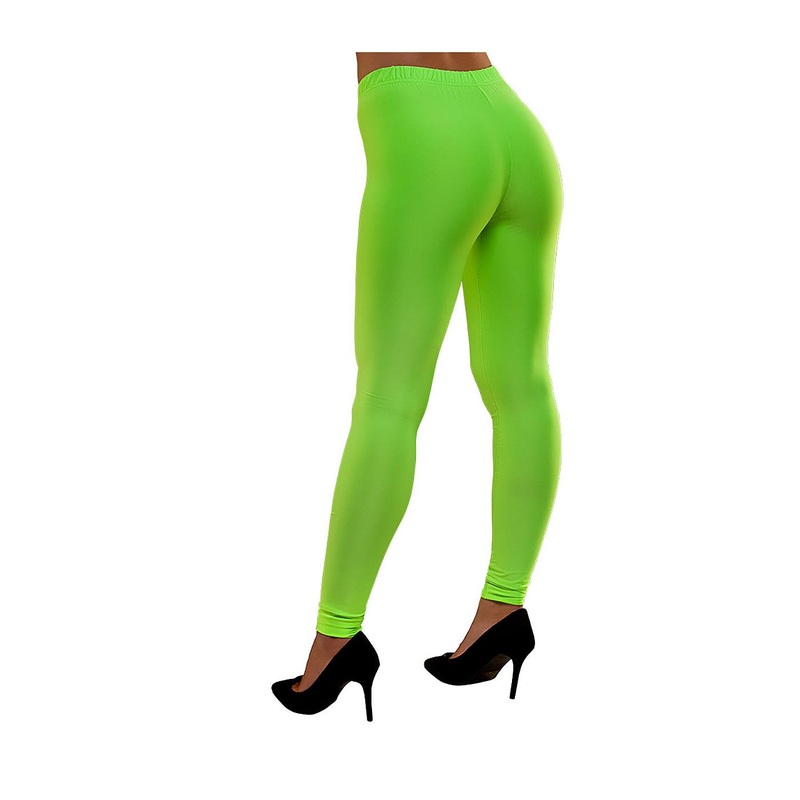 80s Leggings (Neon Green) - Women UK 6-10