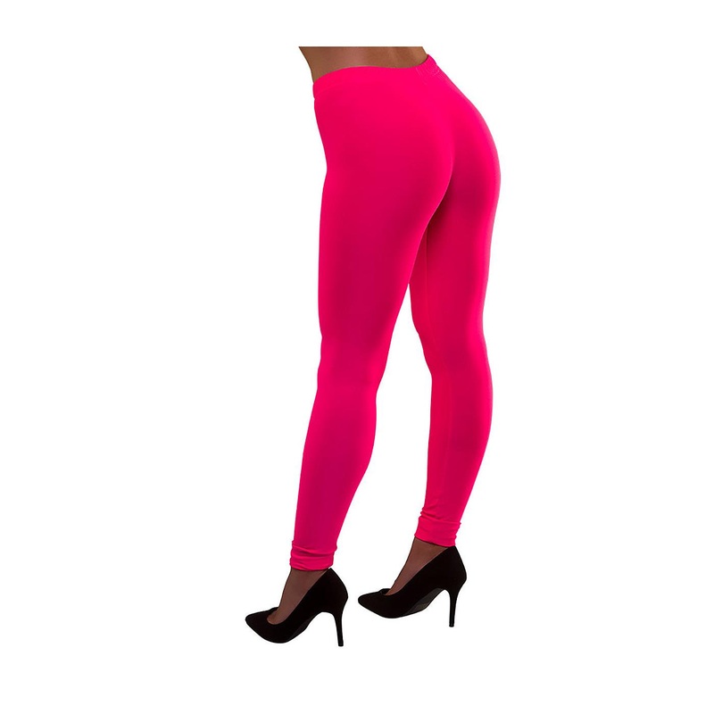 80s Leggings (Neon Pink) - Women UK 6-10