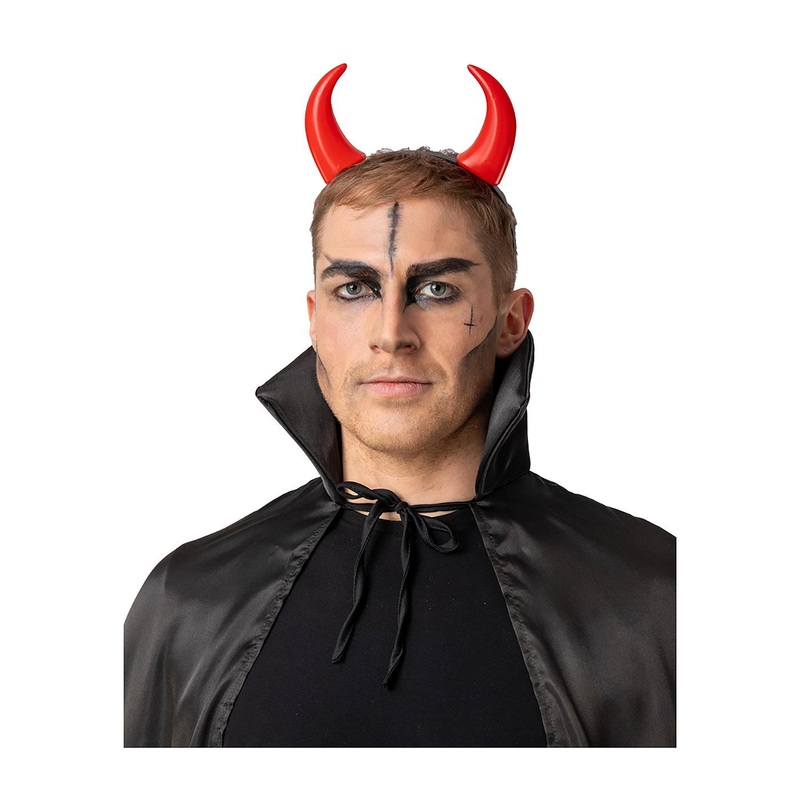 Devil Horns on a Headband (Red) - Adult