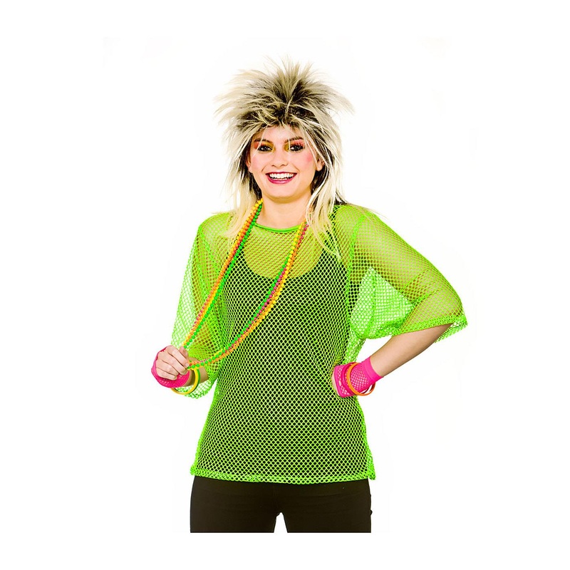 Short Sleeved Mesh Top (Neon Green) - Women UK 6-10