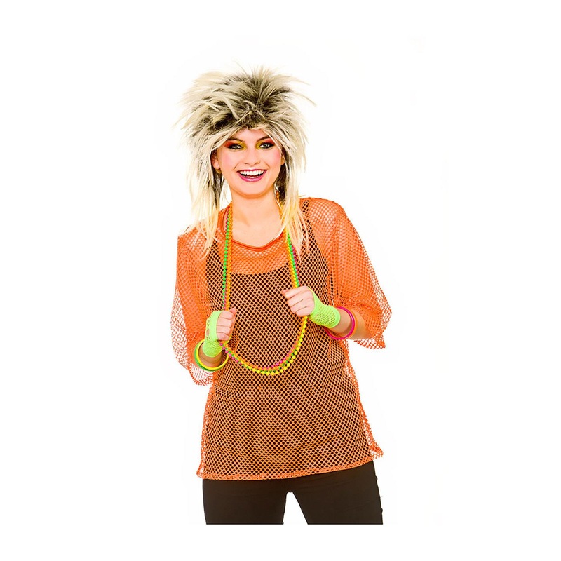 Short Sleeved Mesh Top (Neon Orange) - Women UK 6-10