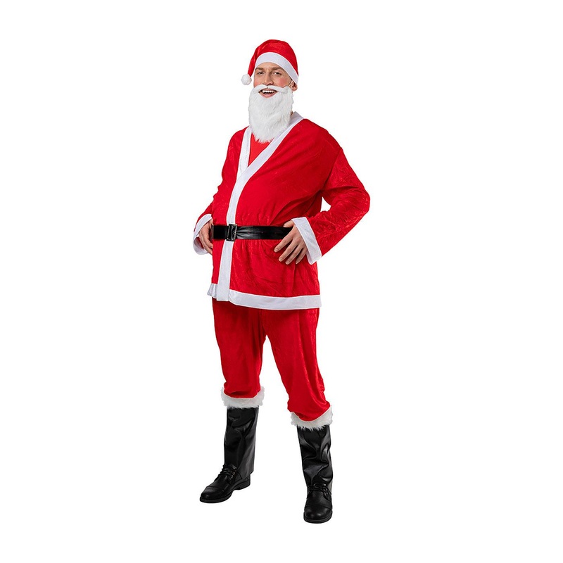 Velour Santa Costume (6 Piece) - Men 44" Chest