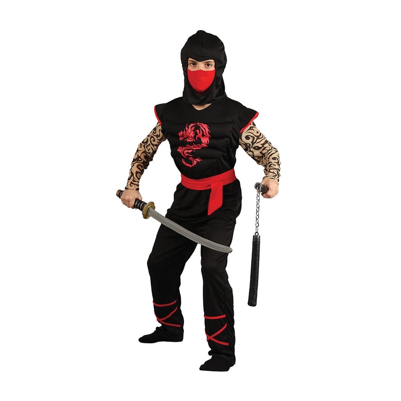 Muscle Chest Ninja Warrior Costume - Child Age 5-7