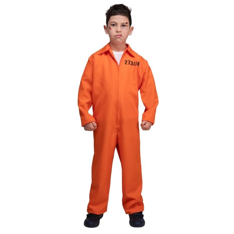 Orange Convict Costume - Child Age 8-10