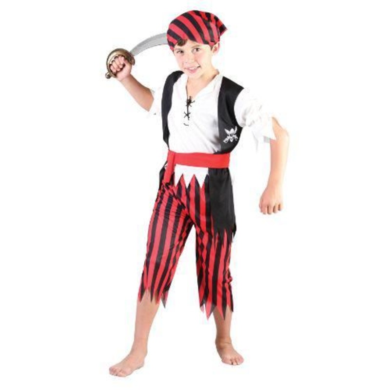 Pirate Jim Buccaneer Costume - Boys Age 4-6