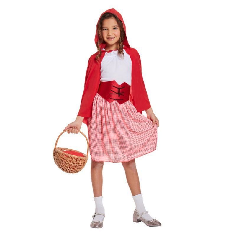 Red Hooded Costume - Girls Age 7-9