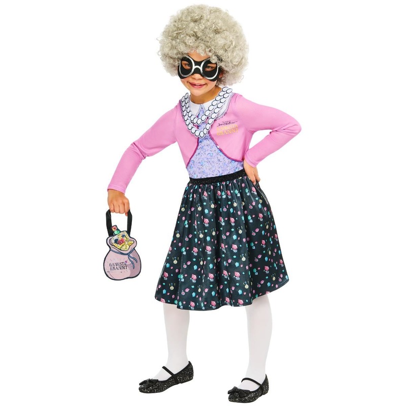 David Walliams Gangsta Granny Costume - Girls Age 5-6