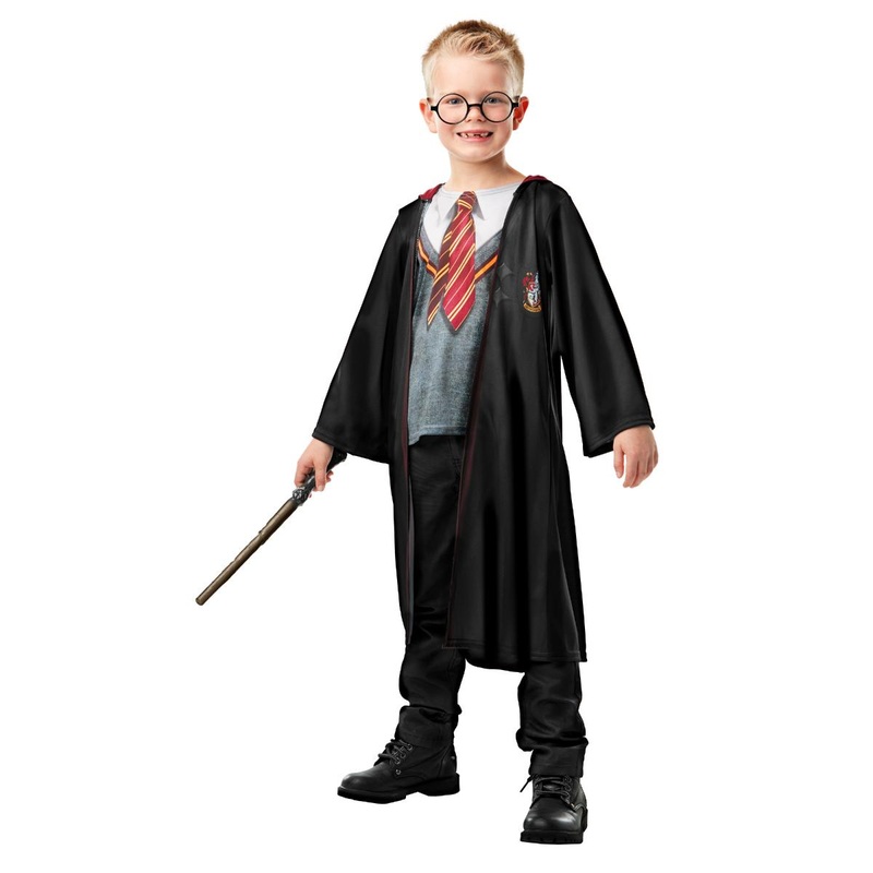 Rubies - Harry Potter Gryffindor Robe, Wand and Glasses - Child Age 3-4