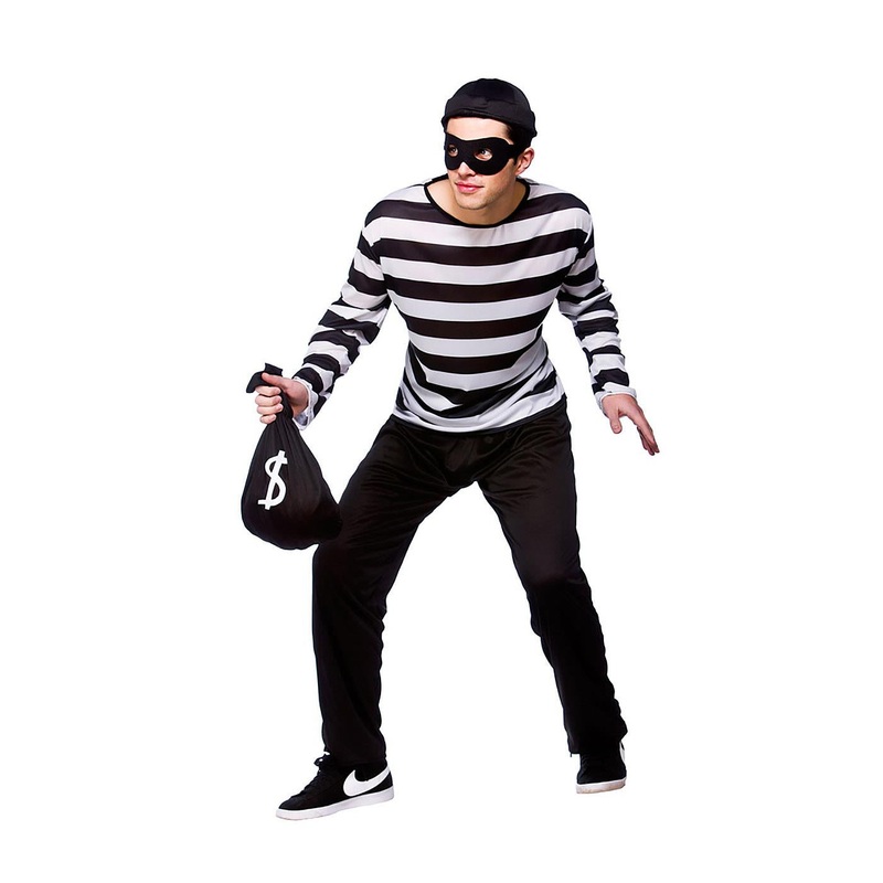 Burglar / Robber Costume - Men 37" Chest