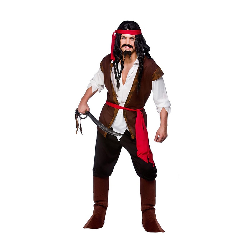 Caribbean Pirate Costume - Men 37" Chest