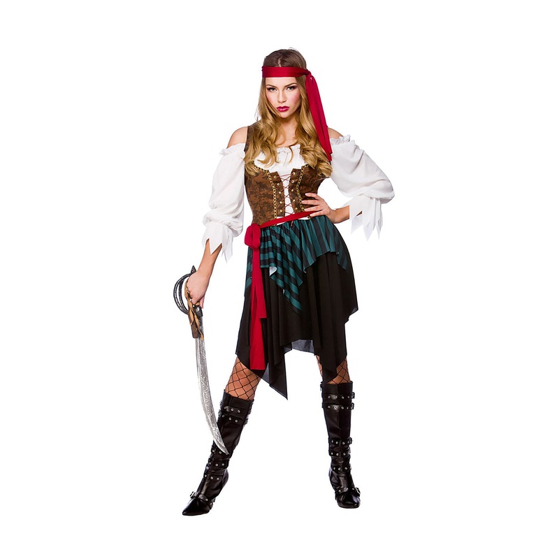 Caribbean Pirate Costume - Women UK 6-8