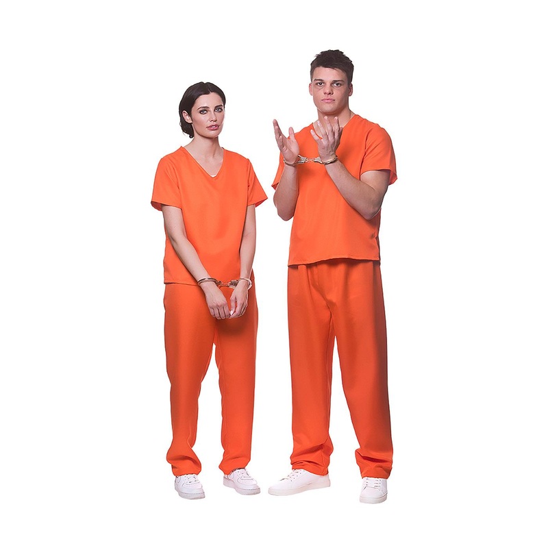 County Jail Convict Costume - Adult 34" Chest