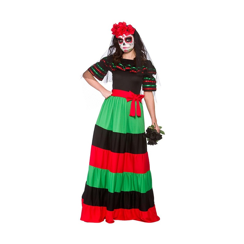 Day of The Dead Senorita Costume - Women UK 6-8