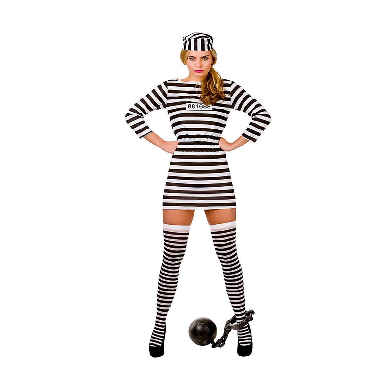 Jailbird Cutie Costume - Women UK 6-8