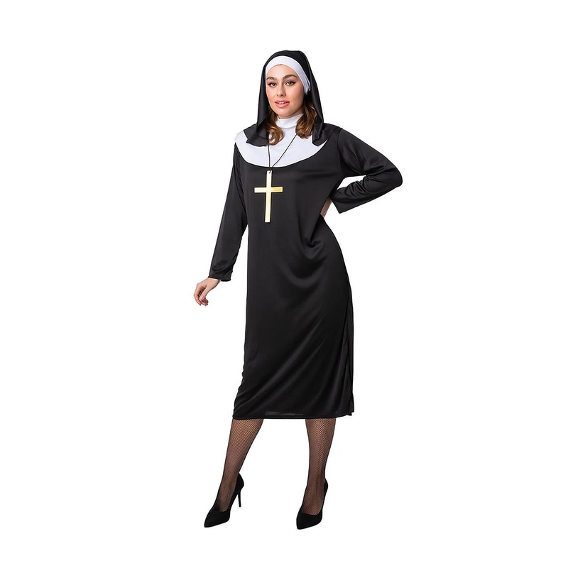 Nun Costume with Cross - Women UK 10-12