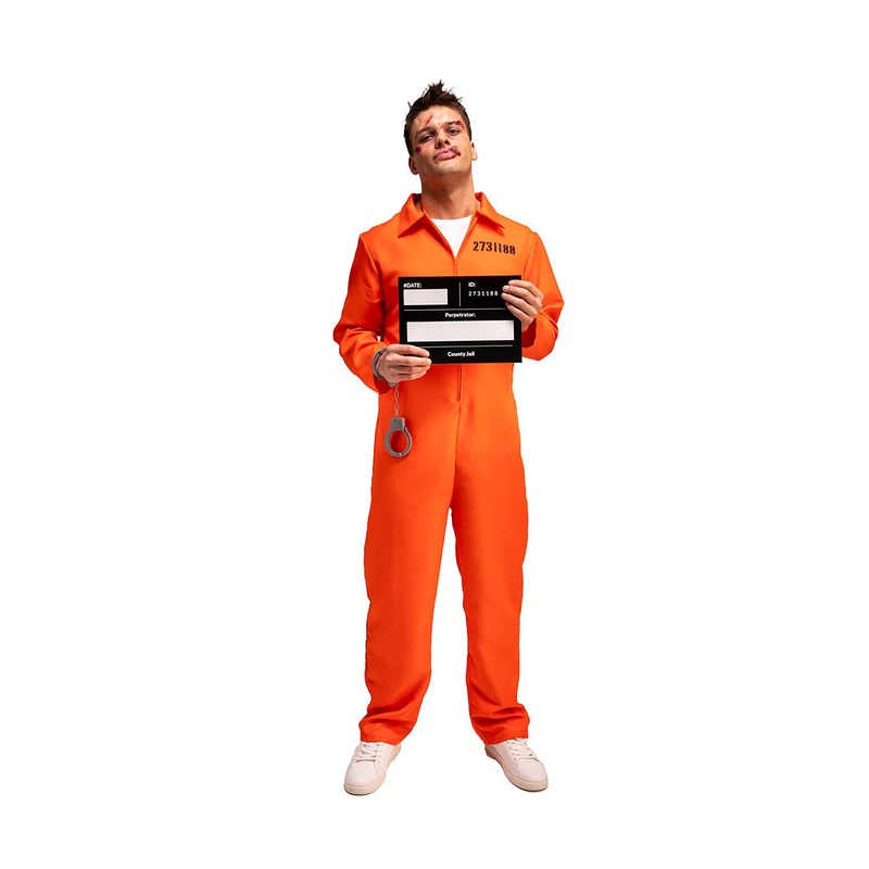 Orange Convict Costume - Men 34" Chest