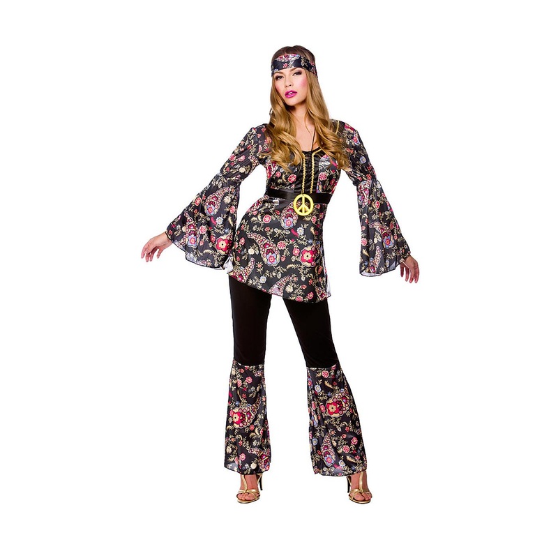 Peace Lovin' Hippie Costume - Women UK 10-12