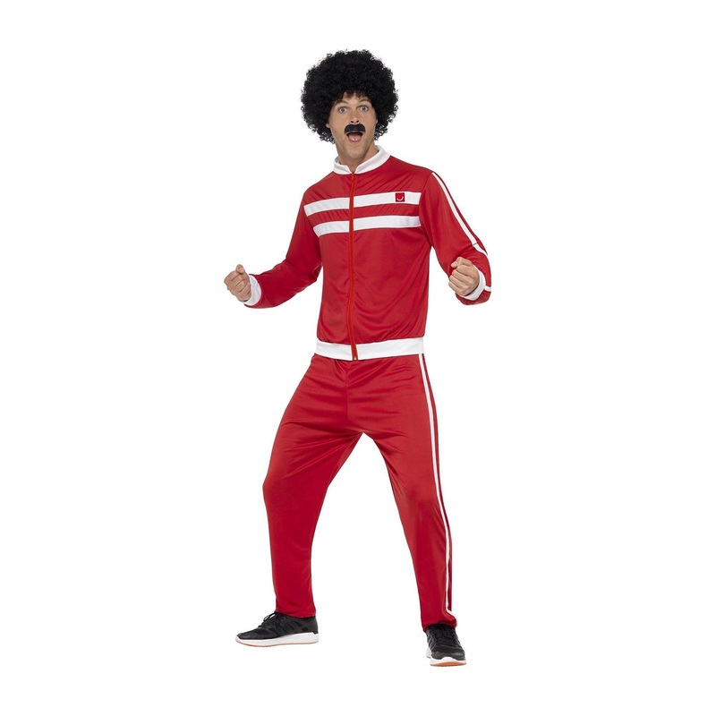 Red & White Scouser Tracksuit Costume - Men 38-40" Chest