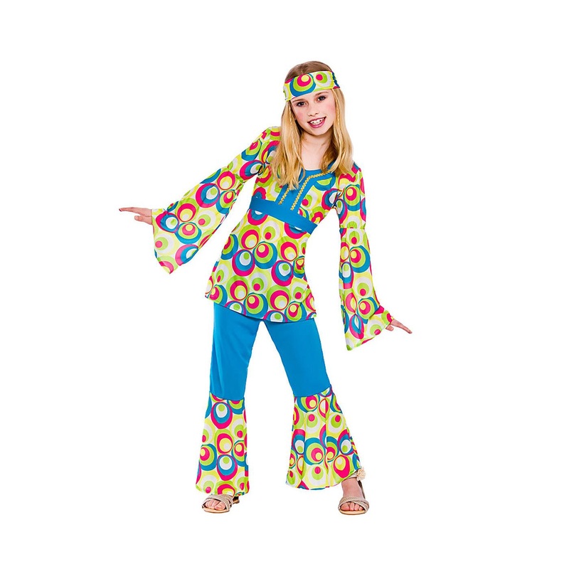 Retro Hippie Girl Costume - Girls Age 5-7