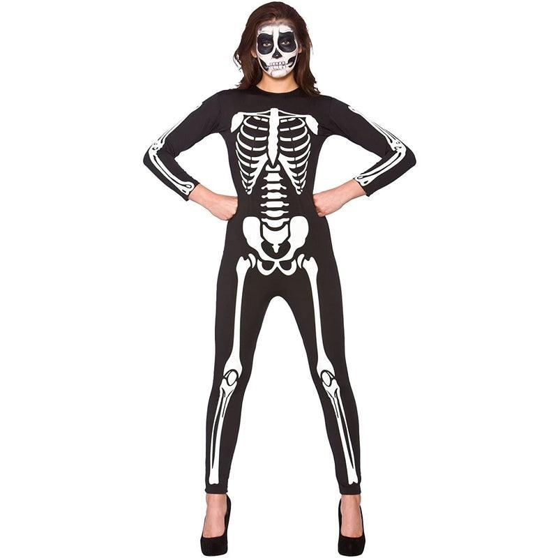 Wicked Costumes - Skeleton Jumpsuit Costume - Adult UK 10-12