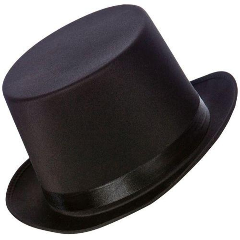Wicked Costumes - Top Hat (Black Satin) - Adult