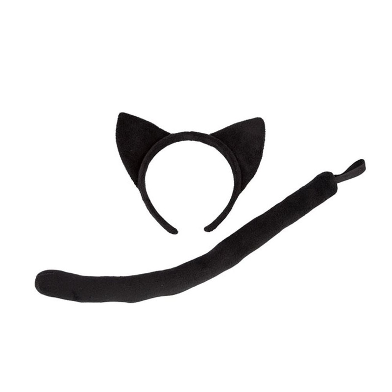 Black Cat Ears & Tail - Child