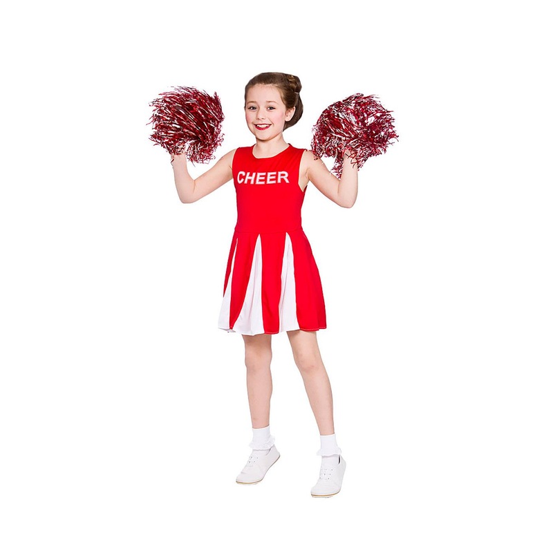 Cheerleader Costume (Red) - Girls Age 5-7
