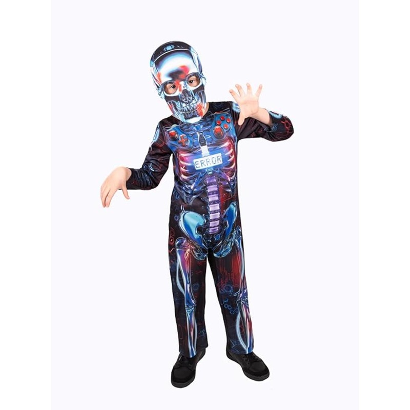 Glow in the Dark Gamer Skeleton Costume - Child Age 3-4