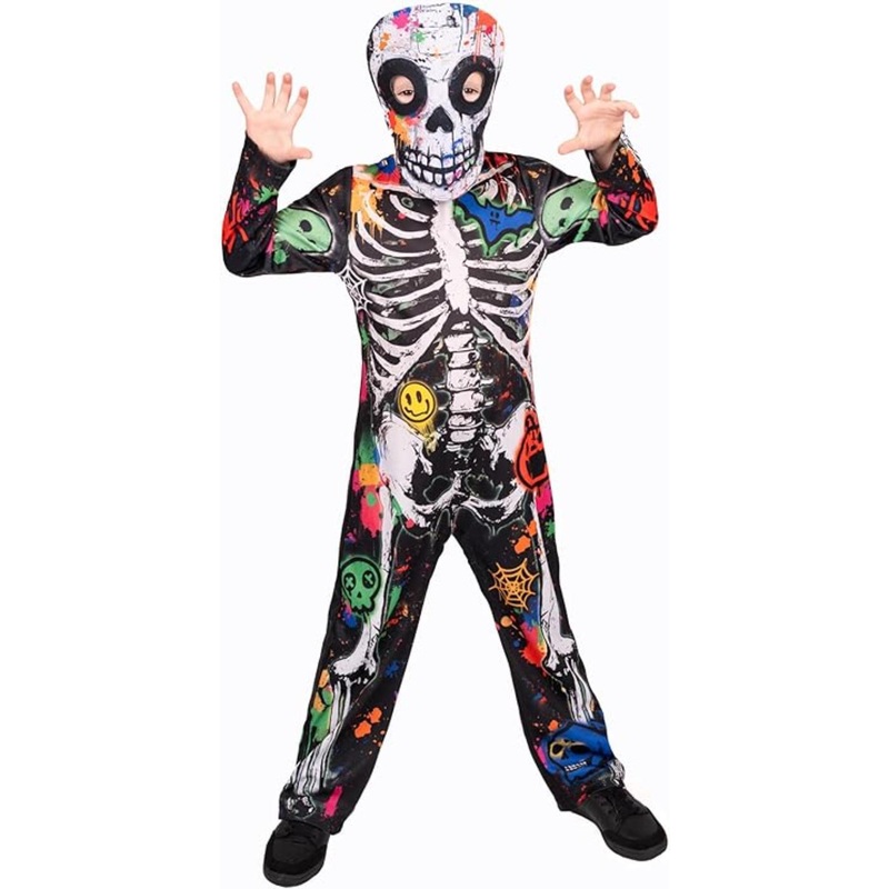 Graffiti Skeleton Costume - Child Age 2-3