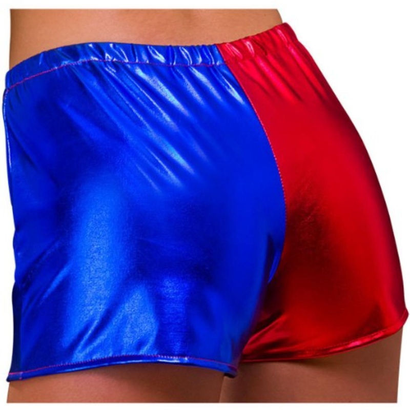 Harley Quinn Shiny Hot Pants - Women UK 6-8