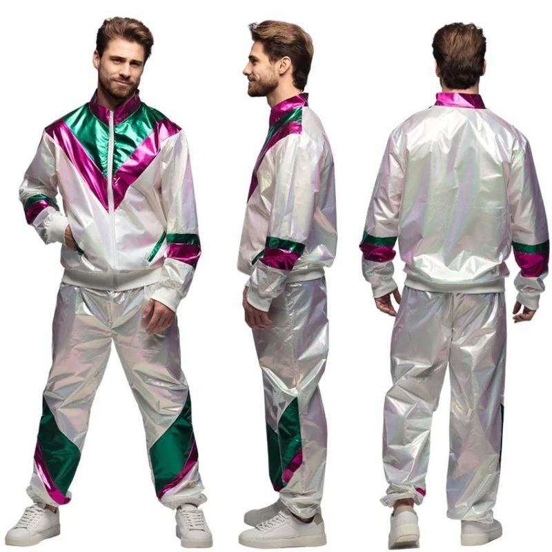 Holographic Dude Shell Suit Costume - Men UK 36/38