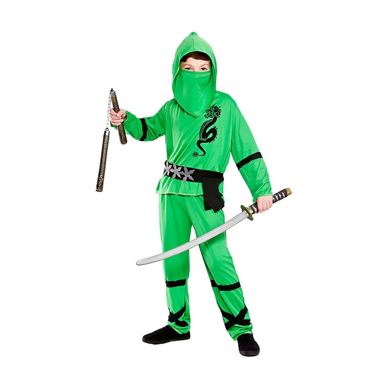 Power Ninja Costume (Green) - Child Age 3-4