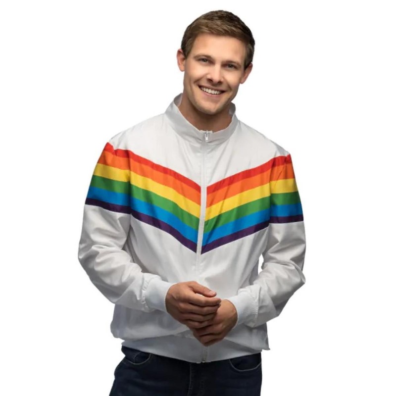 Rainbow Shell Suit Jacket - Men UK 36/38