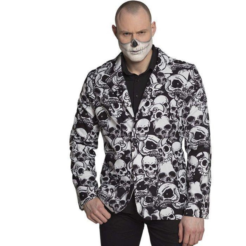Skulls Suit Jacket - Men Medium