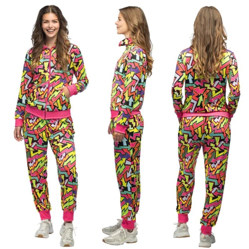 Street Art Babe Shell Suit Costume - Women UK 8-10