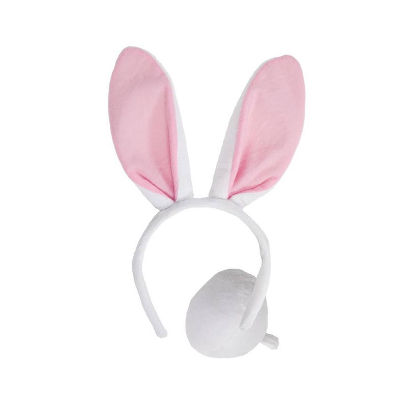 White Bunny Rabbit Ears & Tail - Child