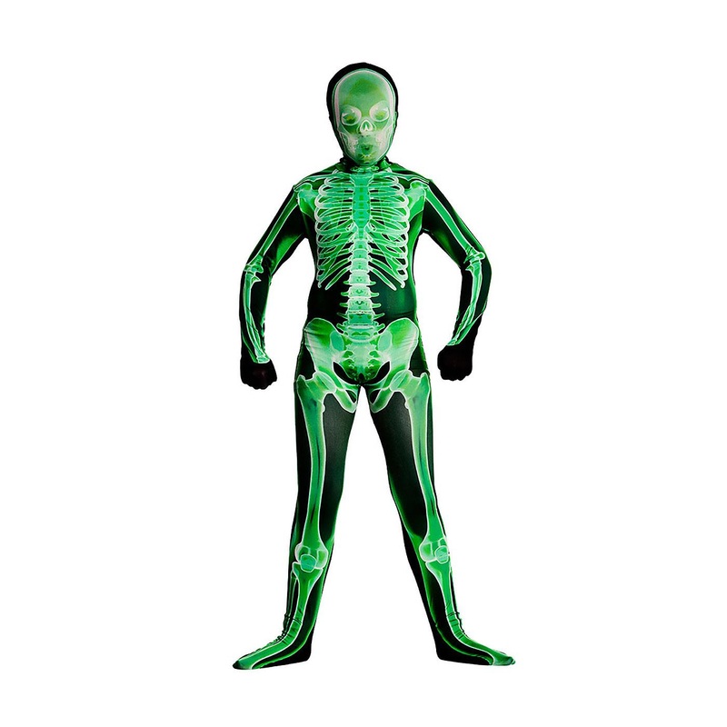 X- Ray Skinz Suit Costume (Green) - Child Age 5-7